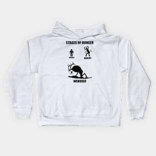 Stages Of Hunger Dark Kids Hoodie